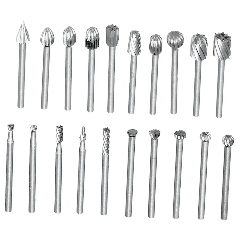 20Pcs Universal Routing Router Bits Carpentry Router Bits Rotary Carving Carved Cutter Tool
