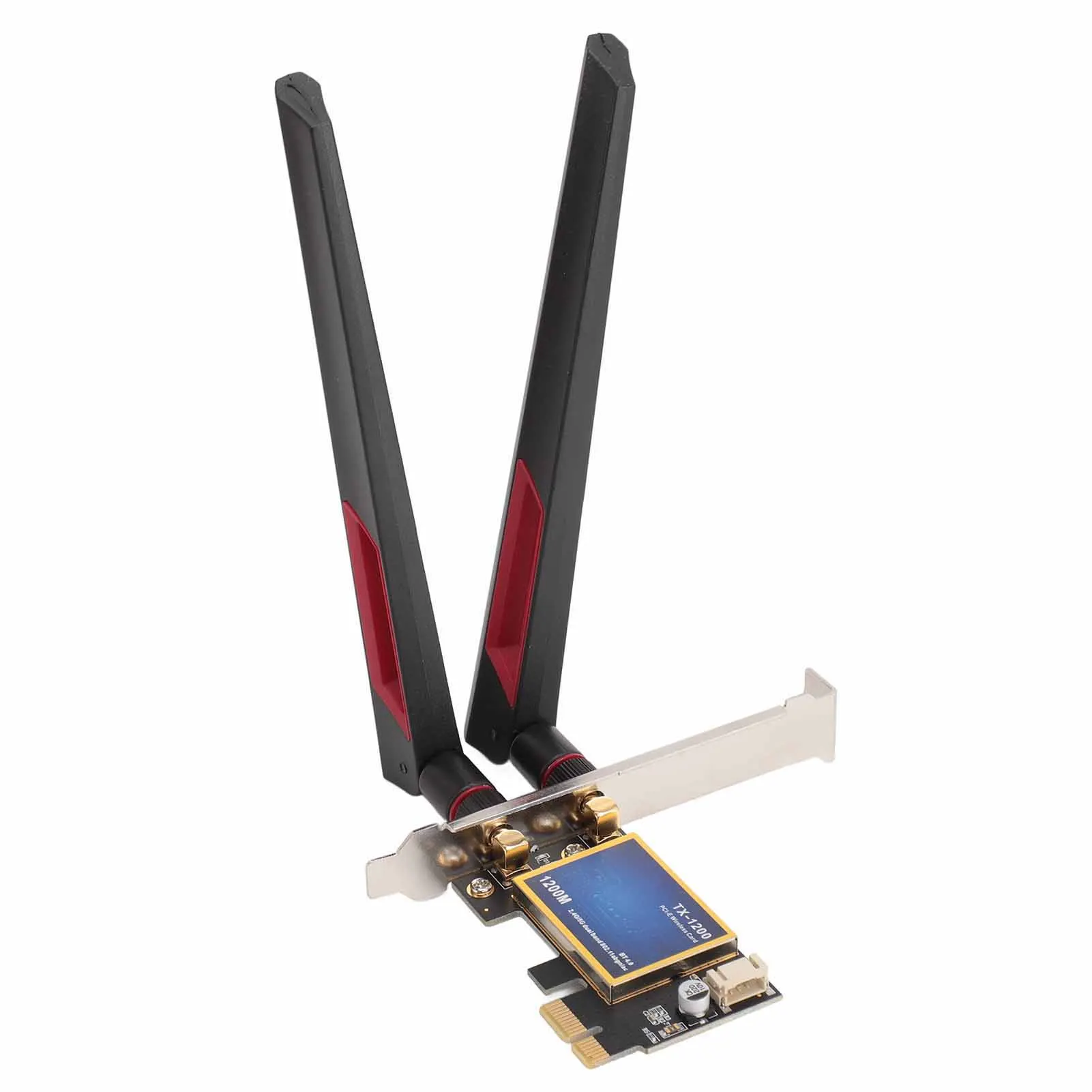 Professional WiFi Card 2.4GHz 5GHz Bluetooth 4.0 1200Mbps PCIe X1 Wireless Network Adapter Card with 10dBi Dual Antenna for PC