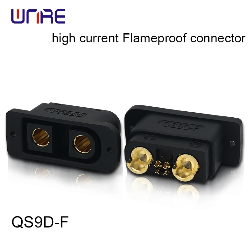 

QS9D-F 160A Extreme Power Female Connector Gold-Plated Brass UL94-V0 for RC Models/EV Hyperchargers/Aerospace Ground Support