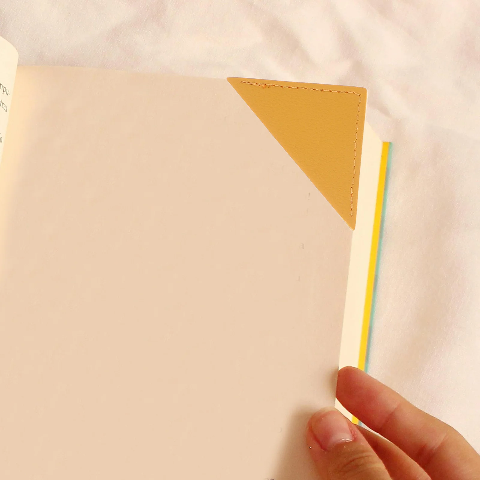 

12Pcs PU Triangle Corner Bookmarks for Reading Book Lovers Cute Page Markers Decorative Book Accessories Assorted Colors