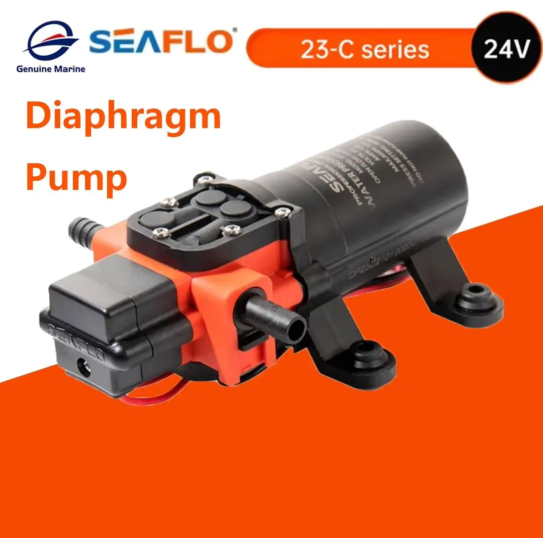 SEAFLO 23C Series RV Diaphragm Pump 24V 5.6L 1.5GPM 40PSI Direct Current Self Priming Boat Accessories Showers Camp Travel Pump