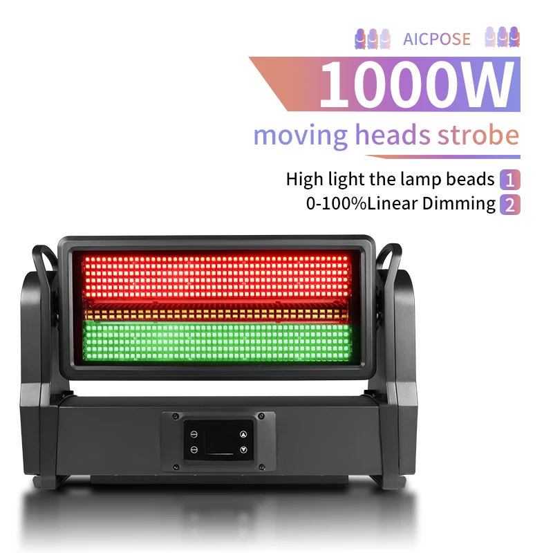 AICPOSE GLP Waterproof IP65 LED Strobe Light 1000W Moving Head Wash Effect DJ Disco Outdoor Wedding and Music Festival