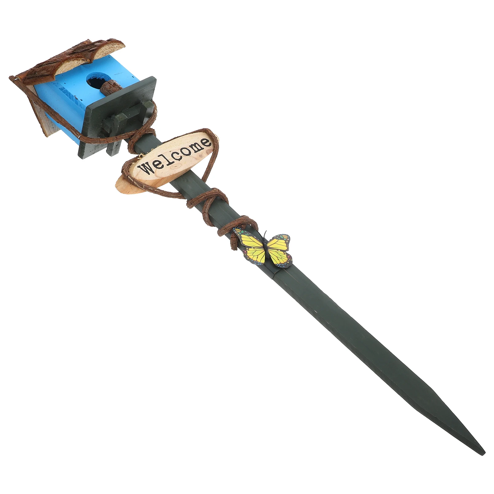 

Garden Bird House Villa Wood Pile Decorative Breeding Nest Outdoor Resting Rattan Home Yard Park Scene Balcony Decoration