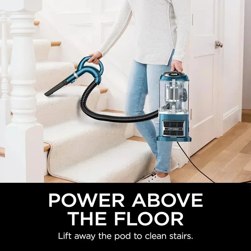 مكنسة كهربائية TGBFShark ZU503AMZ Navigator قابلة للرفع مع فرشاة ذاتية التنظيف، فلتر HEPA، توجيه دوار، أداة Uphol، علي