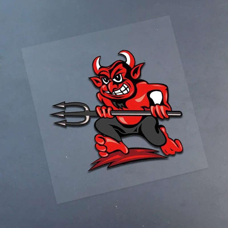 Red Devil Demon Cartoon Car Sticker Motorcycle Waterproof Vinyl Decals Laptop Decoration Funny Car Styling Car Accessories