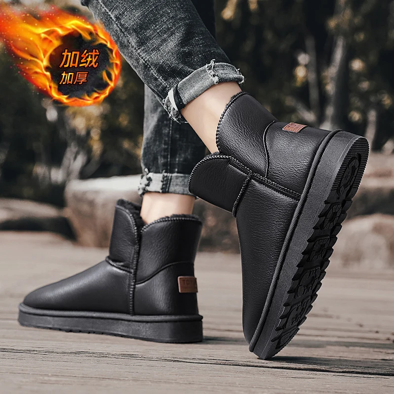 Casual Sneaker Loafers Ankle Boots Sports and Leisure Boots Winter Men Platform Sports Shoes Snow Boots Round Toe Non-slip  New