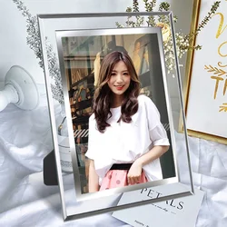 Set of 2 crystal photo frame 5 7 6 8 10 inch 7 inch creative glass custom photo free photo