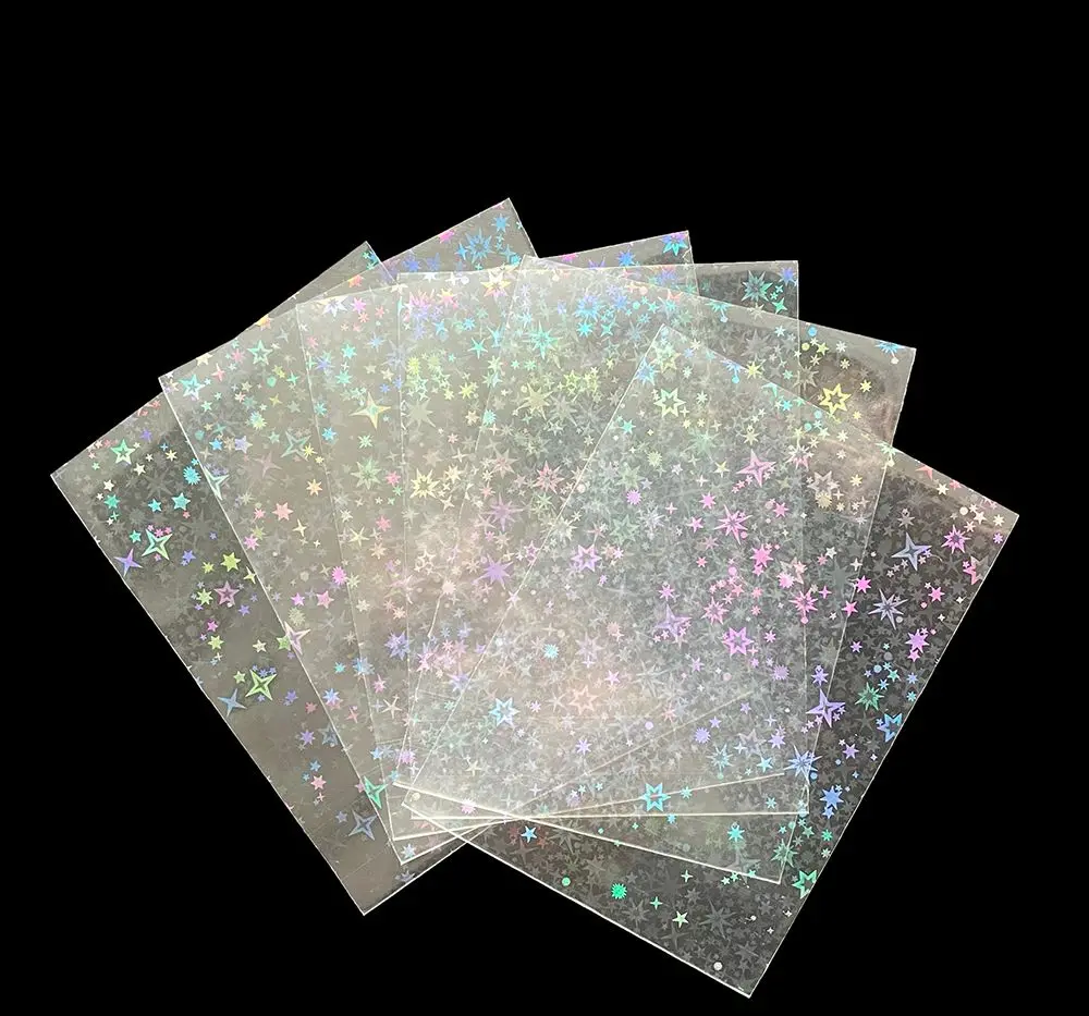 100PCS AEGIS GUARDIAN Broken Gemstone Laser Holographic Card Sleeves YuGiOh Idol KPOP Photo Card Sleeve Foil Binder Film Tarot