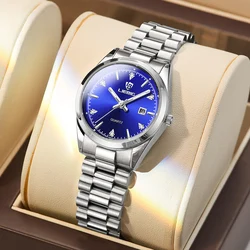 LIEBIG NEW Fashion lady Quartz movement Wristwatch Clock Female Luxury  Full Steel 3Bar Waterproof  Watches Woman Casual watches