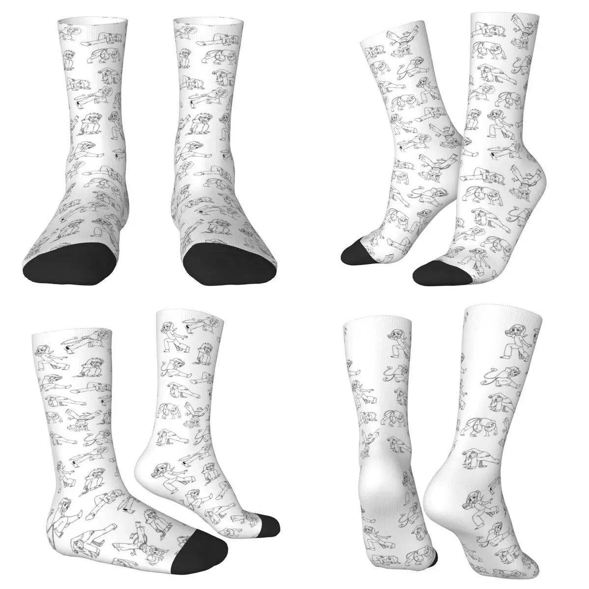 

Носки Capoeira Movements, впитывающие пот чулки в стиле Харадзюку, всесезонные длинные носки, аксессуары для мужчин и женщин, подарок на день рождения