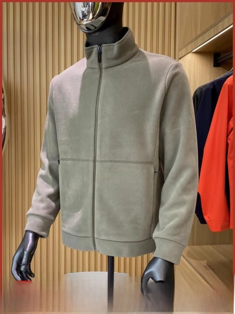 

Warm Fce Lined Stand Collar Jaet Coat Men Women Autumn Winter Thiened Stand Fit Casual Sle Zipper Closure Jaet