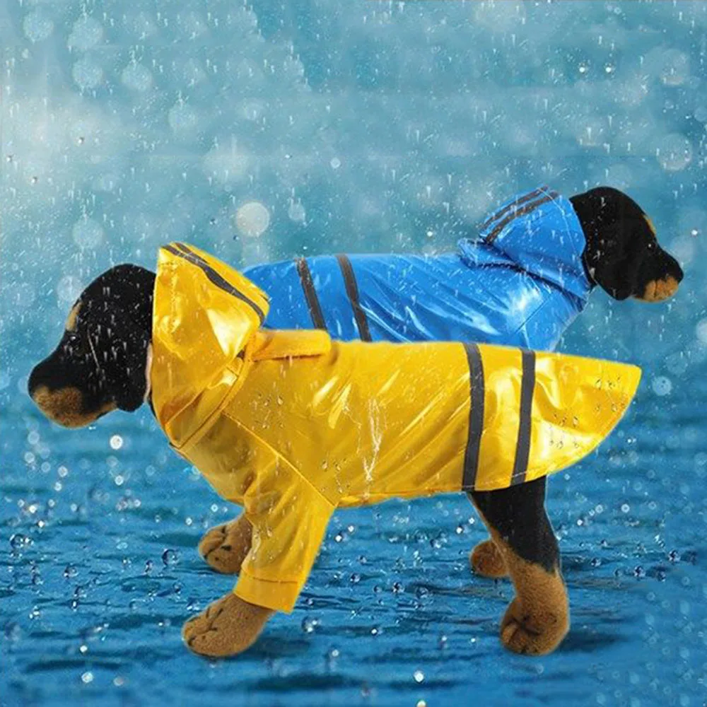 Dog Raincoat Reflective Pet Puppy Clothes Small Dog Rain Jacket Waterproof Yorkie Poodle Bichon Pomeranian Schnauzer Corgi Coat