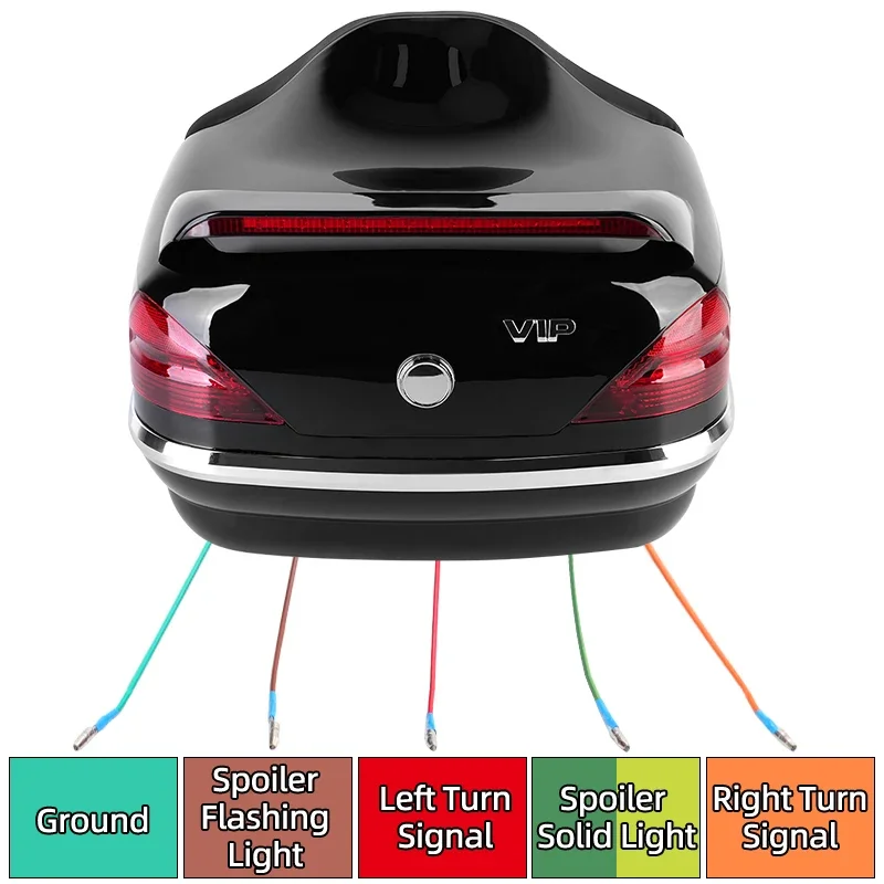 Universal Motorcycle Rear Top Box Scooter Tail Trunk Luggage Large Capacity Lockable Carrier Case 26L For Honda Yamaha Kawasaki