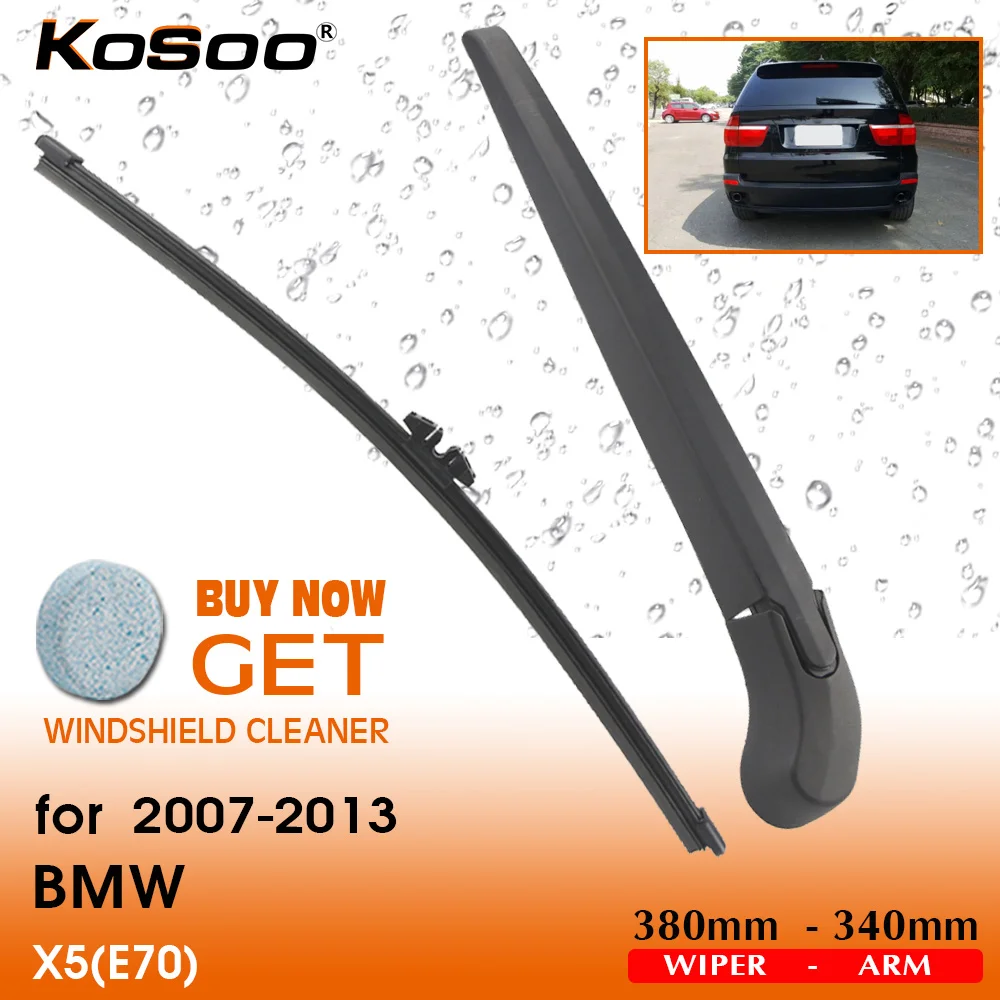 KOSOO Auto Rear Car Wiper Blade For BMW X5(E70),380mm 2007-2013 Rear Window Windshield Wiper Blades Arm,Car Accessories Styling