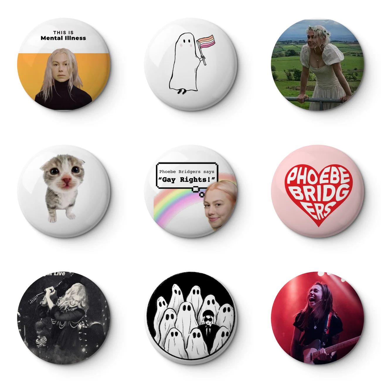 Phoebe Bridgers Soft Button Pin Customizable Metal Decor Women Jewelry Gift Cute Funny Hat Lover Lapel Pin