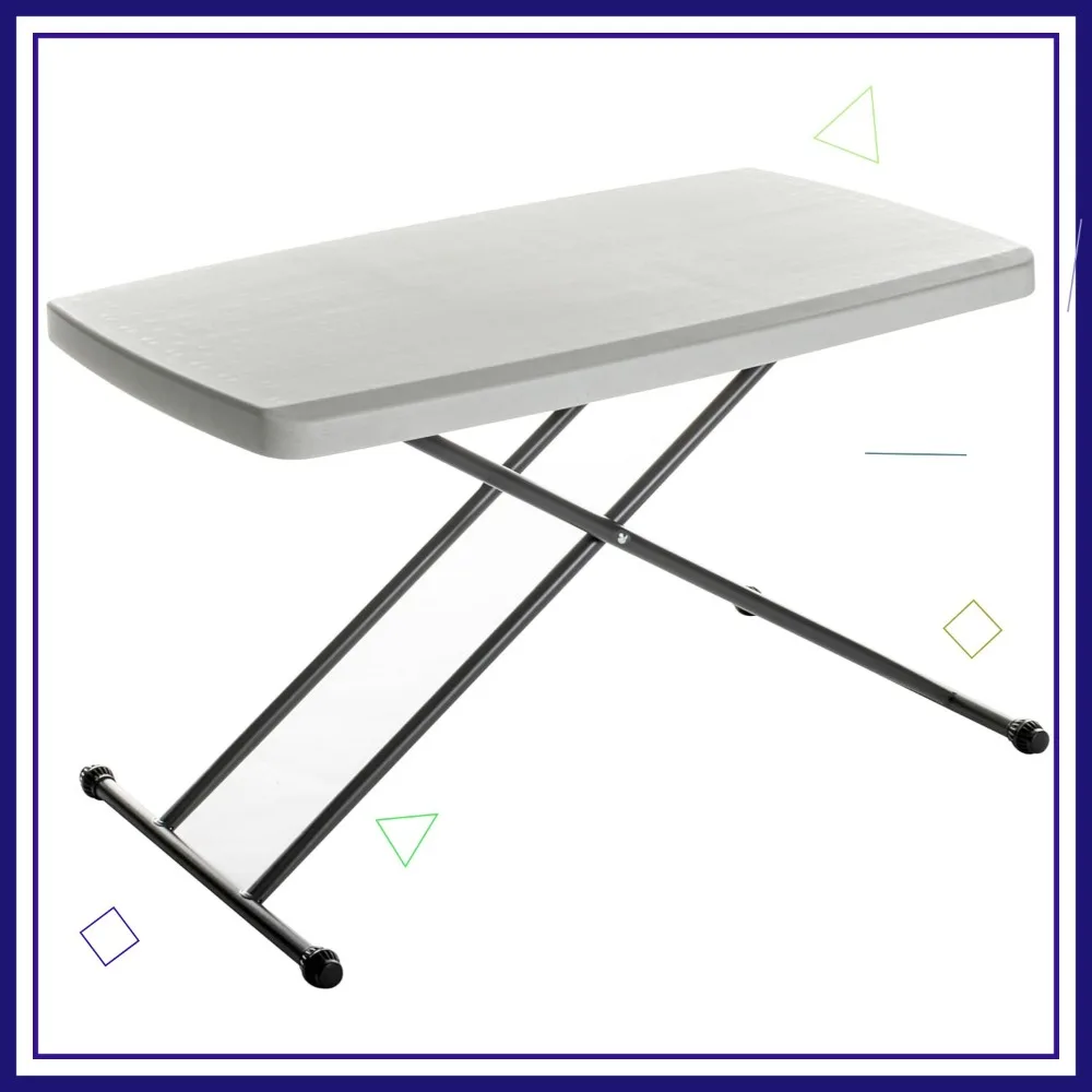 

Compact Folding Table, Adjustable Height, Heavy Duty Utility for Camping and Home Use, 19.5x30x28 Inches