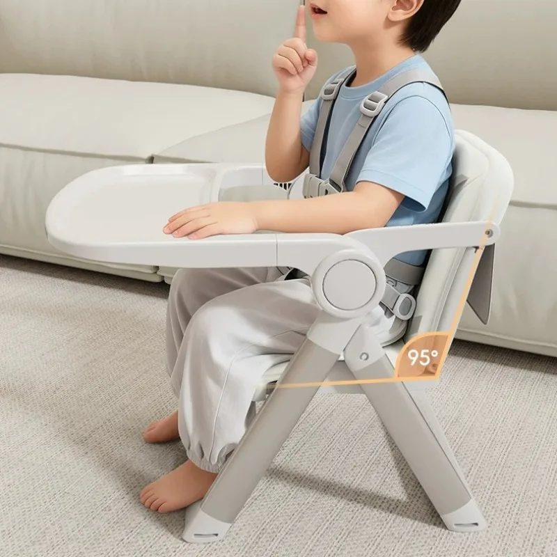 Portable Children Dining Chair Foldable Comfortable Backrest Armrest Children Chairs Household Individual Dining Table Chairs