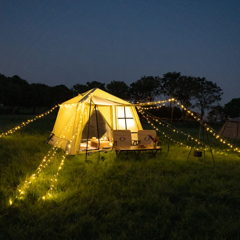 

Large Luxury Oxford Inflatable Camping Tent New Style Portable And Waterproof For Families For Outdoor Adventures On Sale!