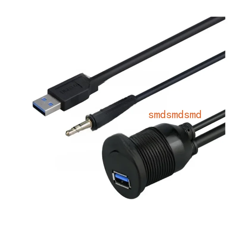 Cable 3.5mm Female USB Male Auxiliary Audio Power Extension Cable