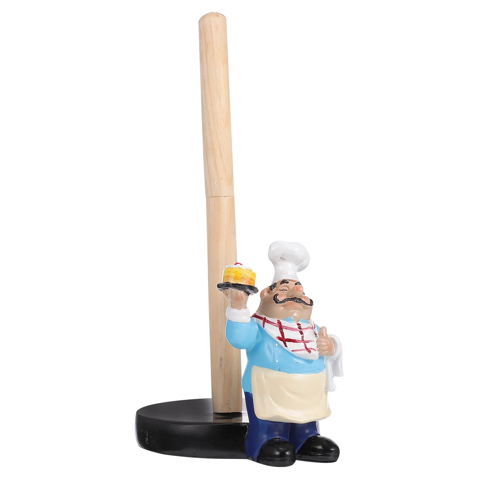 

1pc Chef Paper Towel Holder Resin Napkin Organizer Cling Film Rack Countertop Tissue Server Dining Table Ornament Kitchen