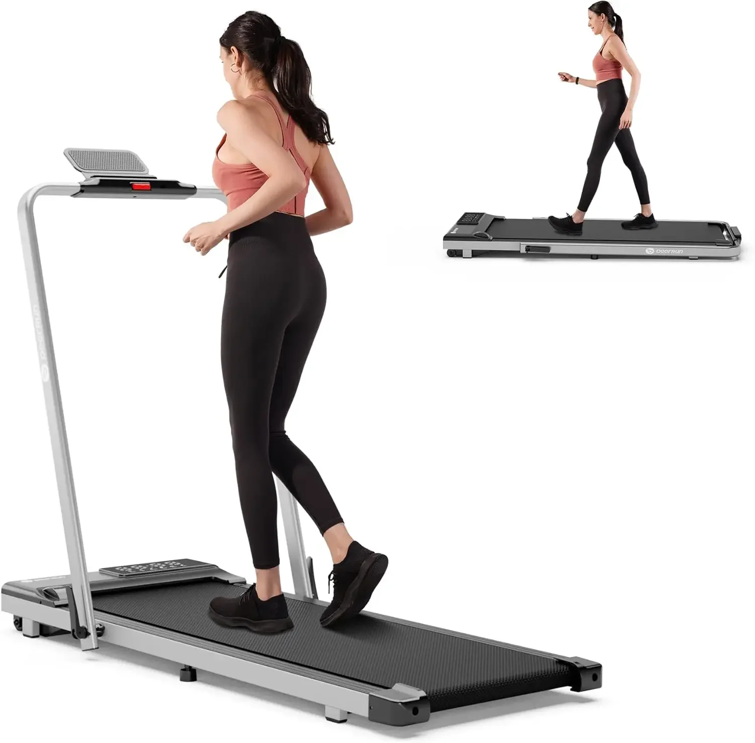 

3 in 1 Folding Treadmill, Walking Pad-Under Desk Treadmill, 3.0HP Quiet Foldable Portable Treadmill