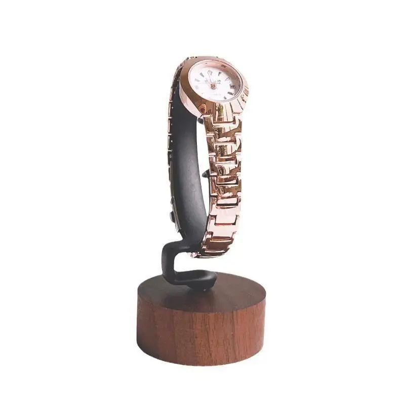 1 Stück C-förmiger Uhrenhalter aus Holz, Schmuck-Organizer, Ausstellungsständer für Armbänder, Ringe, Ohrringe, Uhren, Massivholz-Uhrenständer – Detail 10