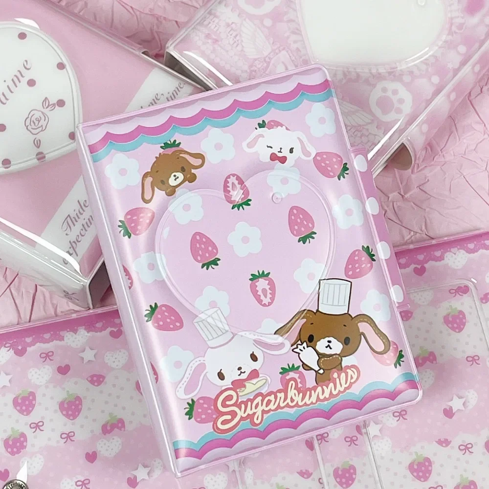 32Pockets Cards Holder Collection Album Binder Photocards Storage Book Portable Y2K Heart Ticket Card Book Organizer Card Sleeve