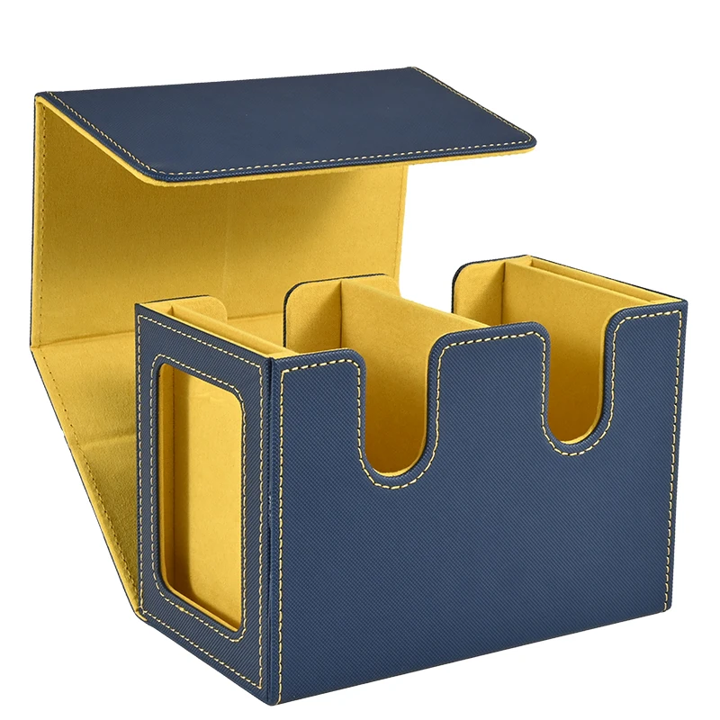Kartendeckbox mit 2 Commander-Displays, Doppeldeckbox für mehr als 140 Karten mit einem Ärmeln, passend für TCG CCG Magic Cards