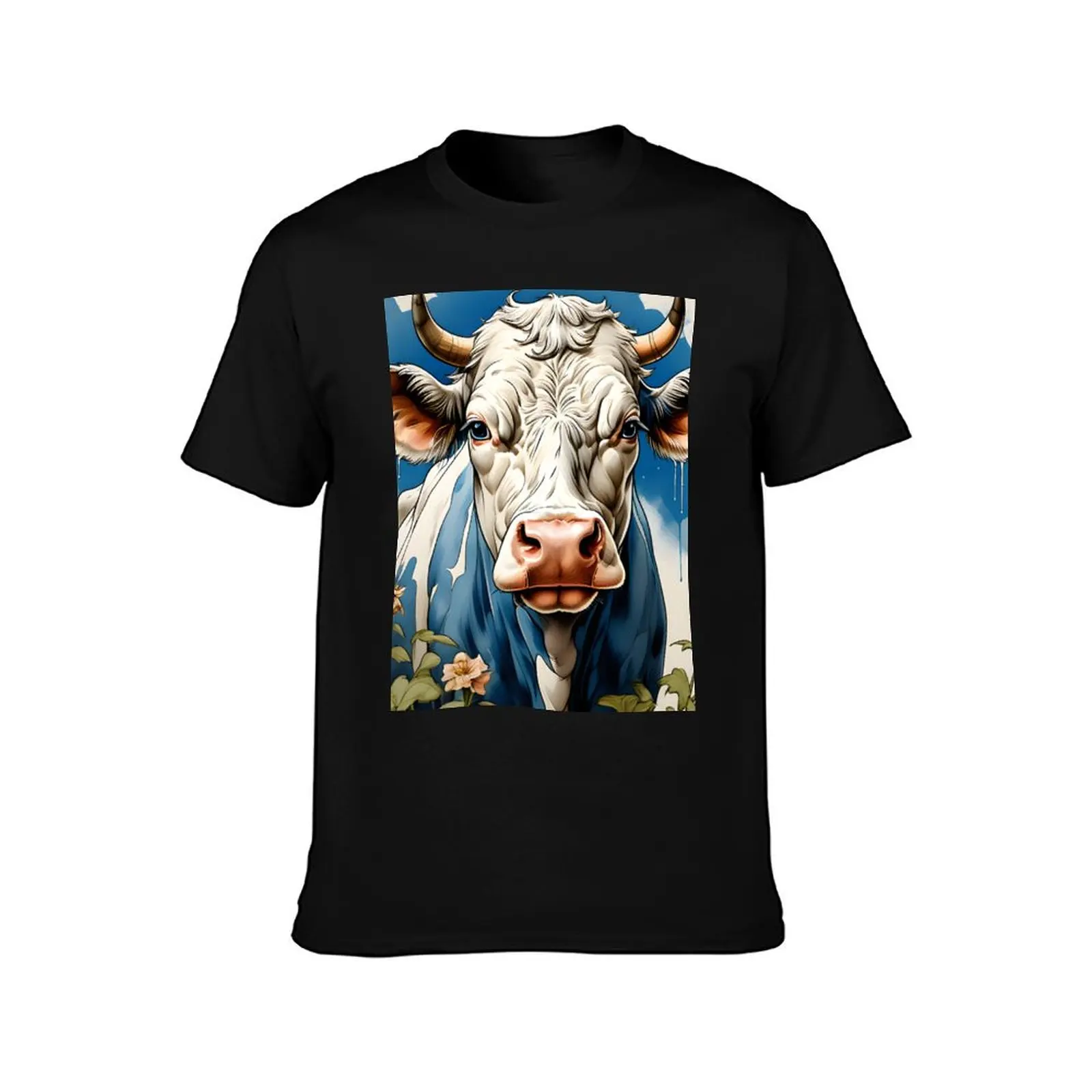 Best Cow See Countryside Beauty T-Shirt Summer Casual Cotton Tee Oversized Streetwear Tops Vintage Graphic Print