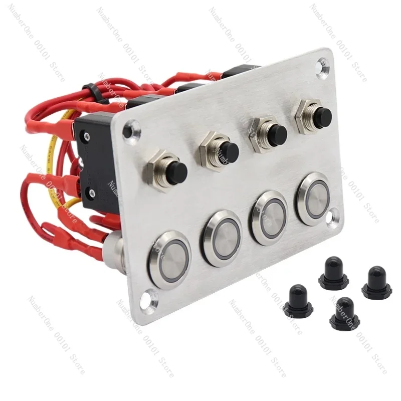 RV switch panel modified control panel stainless steel button switch vehicle combination accessories 4 way 6 way yacht