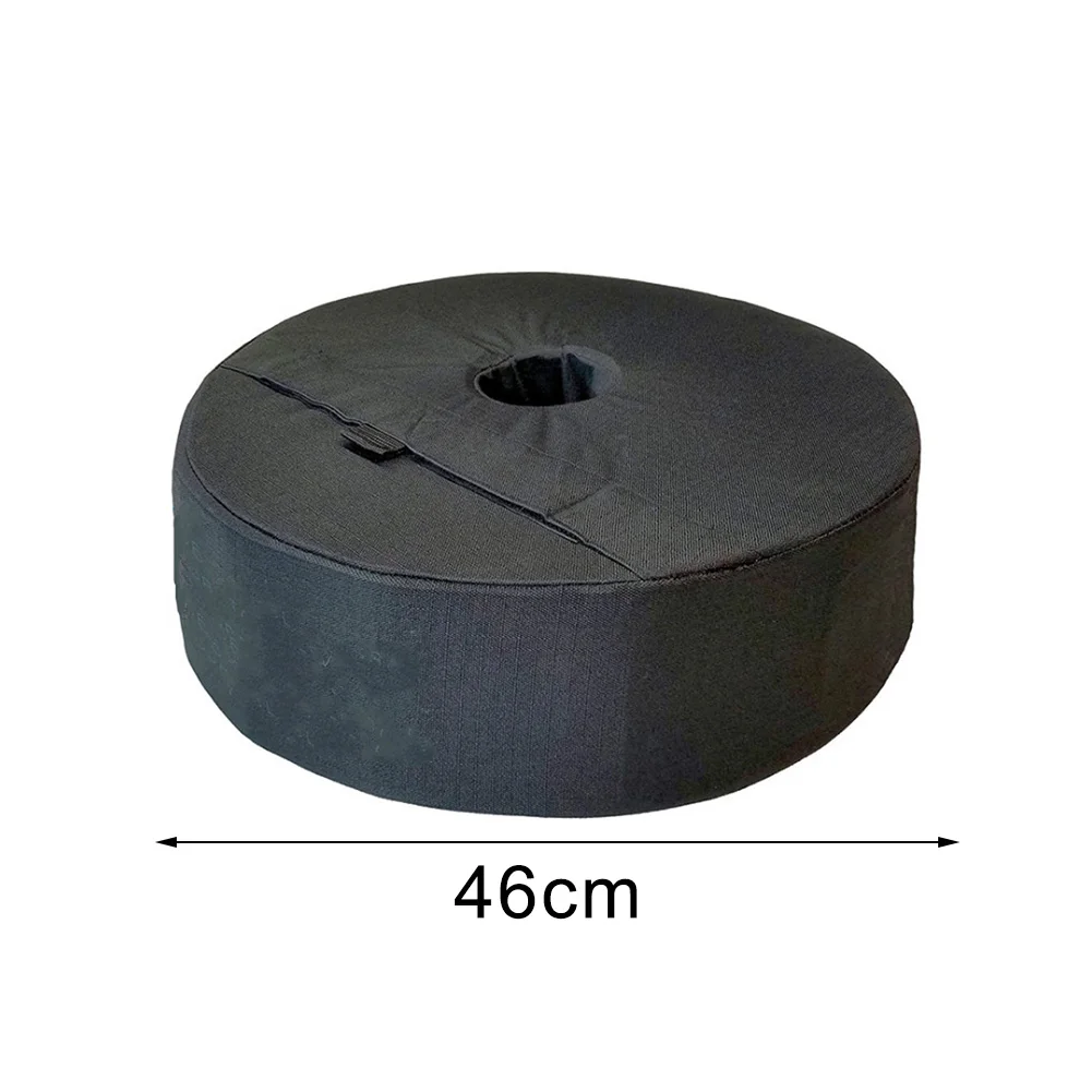 Cantilever Weight 18in Round Sand Bag Black Umbrellas Weight Management Solution Umbrella 600D Oxford Cloth Side Slot Opening