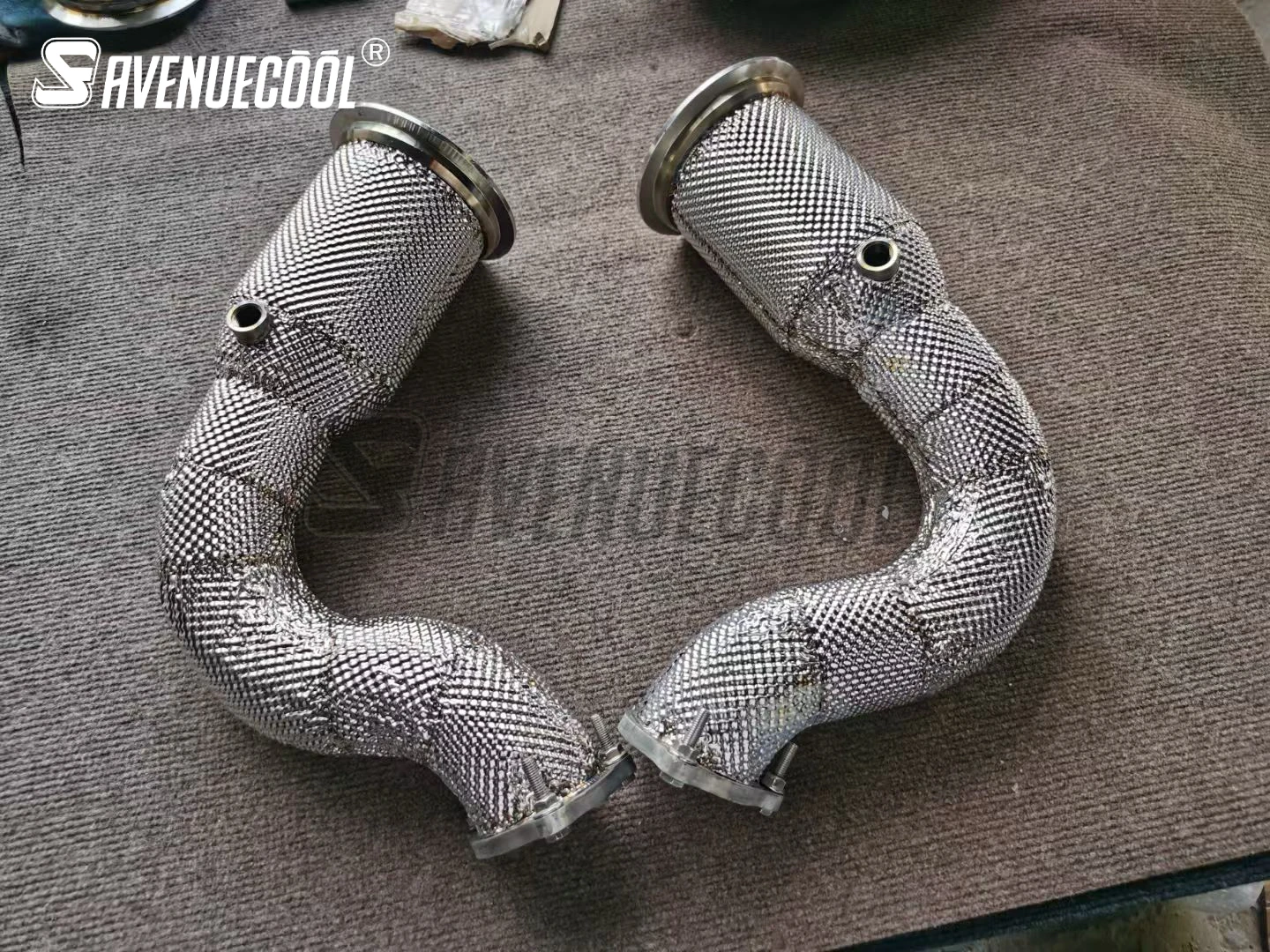 

AVENUECOOL Exhaust System High Performance Downpipe for Porsche Cayenne 2.9T With Heat Shield Racing Pipe