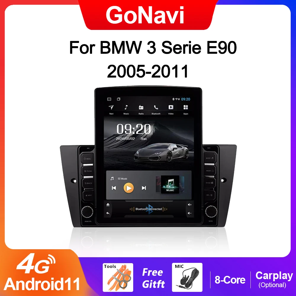 

GoNavi For BMW 3 Series E90 Android Car Radio Stereo Receiver 2 Din Auto Central Multimedia Dvd Video Players Touch Screen MP5