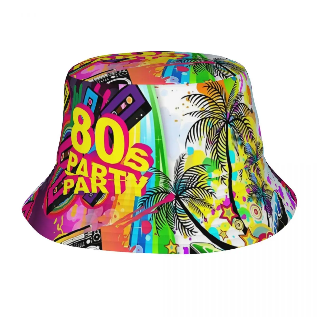 

Панама в стиле ретро 80-х, 90-х годов, весенние головные уборы, товары, граффити, музыкальная кепка для рыбалки для улицы, женская шляпа Боб, упаковочная