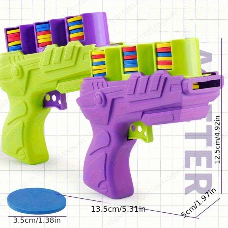 ألعاب ترفيهية للأطفال الصحن الطائر البنادق طرد القرص الطائر 100 إيفا الرصاص الناعمة مسدس لعبة أطفال ألعاب خارجية ألعاب رياضية تفاعلية #2