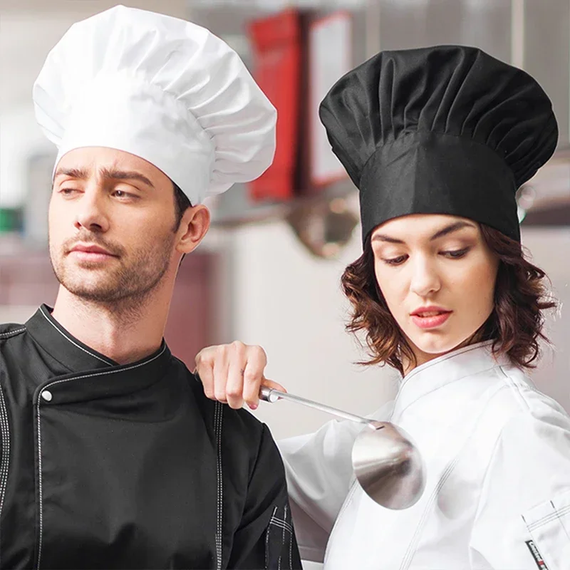 Hommes maître cuisinier casquettes blanc Chef chapeau serveur serveuse cuisine travail chapeau hôtel Restaurant cantine