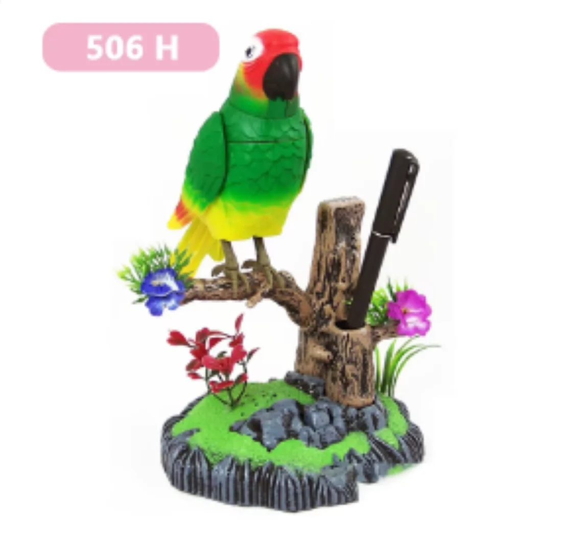 

Voice-Controlled Electronic Parrot Toy - Realistic Talking & Moving Artificial Bird for Kids, Fun Interactive Home Decor