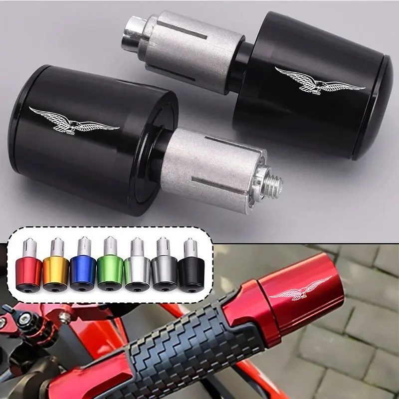 Image of Für Moto Guzzi V100 Mandello V7 Stone V85 TT Bobber Breva 850 1100 1200 Motorrad Lenkerenden Gewichte Lenkergriffkappen