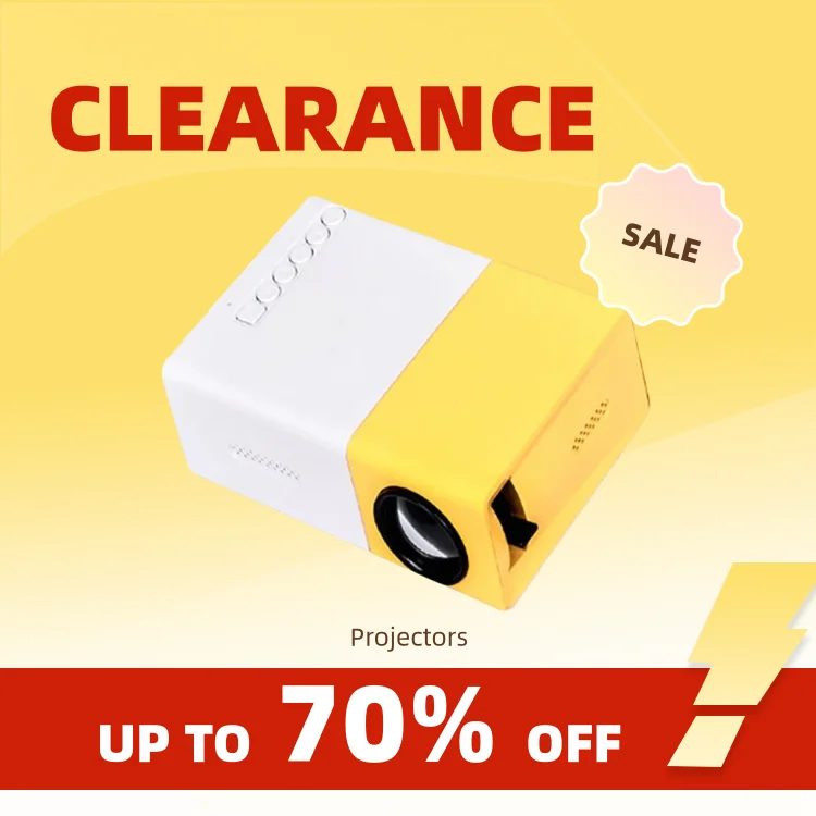 Clearance_YG300 Mini LED Projector Yg300 Upgraded Version 1000 Lumen 320x240P HDMI-compatible USB Audio Home Media Player Beamer