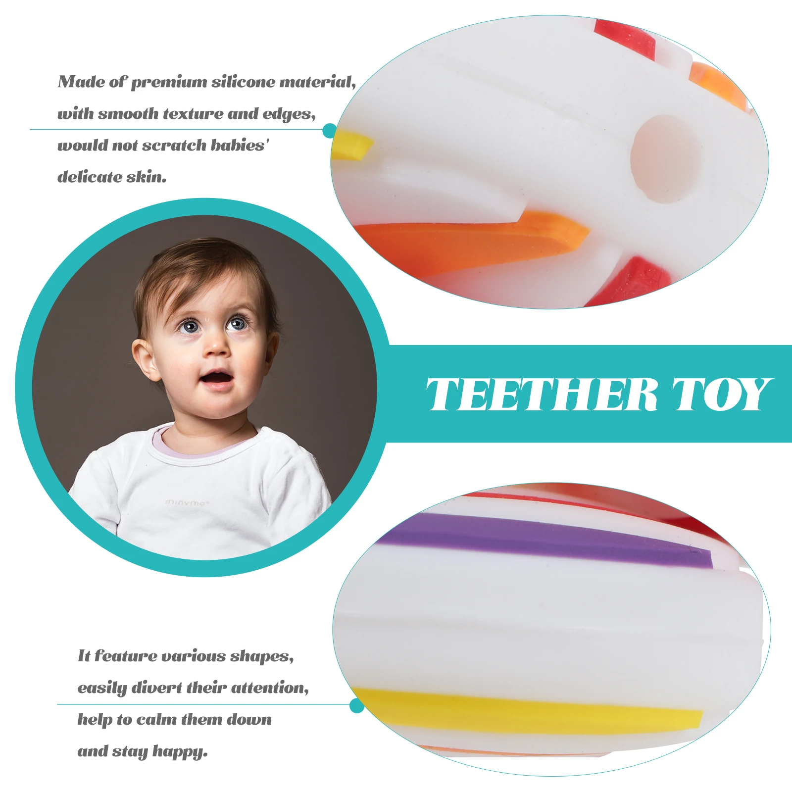 

Silicone Hot Air Balloon Keychain Making DIY Jewelry Craft Loose Beads Bulk Small Beads Chewing Toy Necklace Bracelet