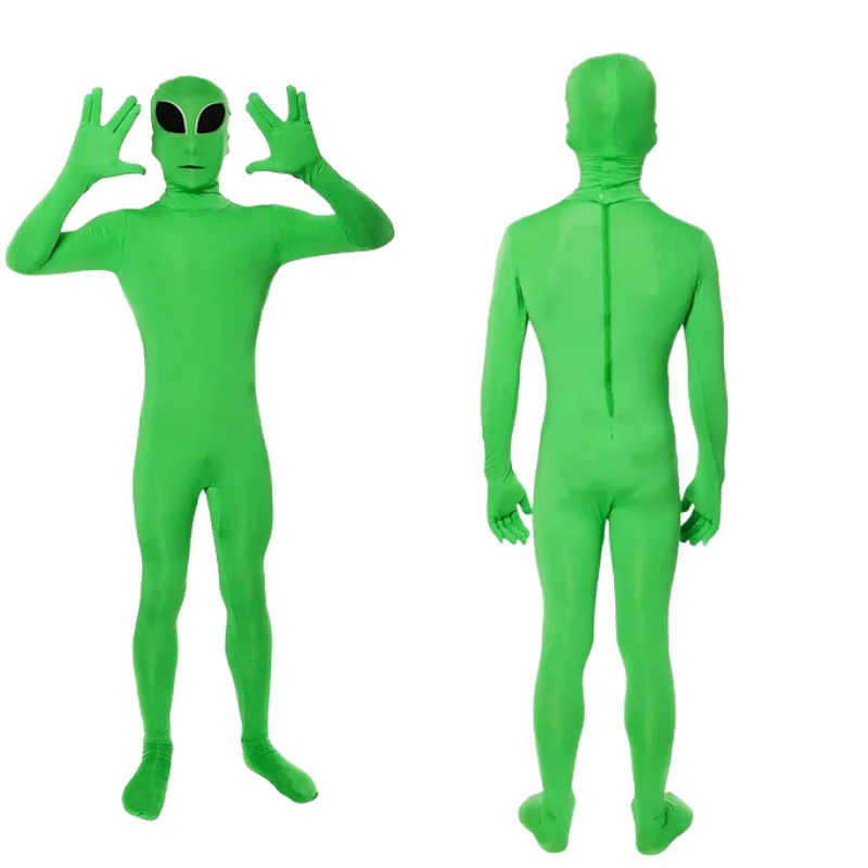 

New green Jumpsuit Cosplay Costume onesy-cosplay Adult Stage Performances Full Set Halloween Party Masquerade Bodysuit Suit