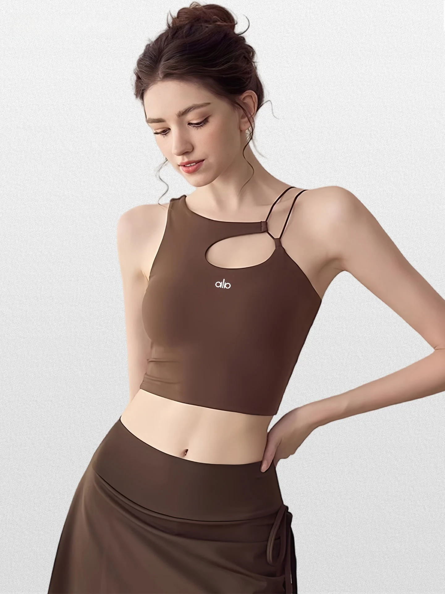

Женский жилет для йоги ALO ACTIVE, облегающий спортивный топ для бега с накладкой на грудь o Absorption Qui Dry Training Top