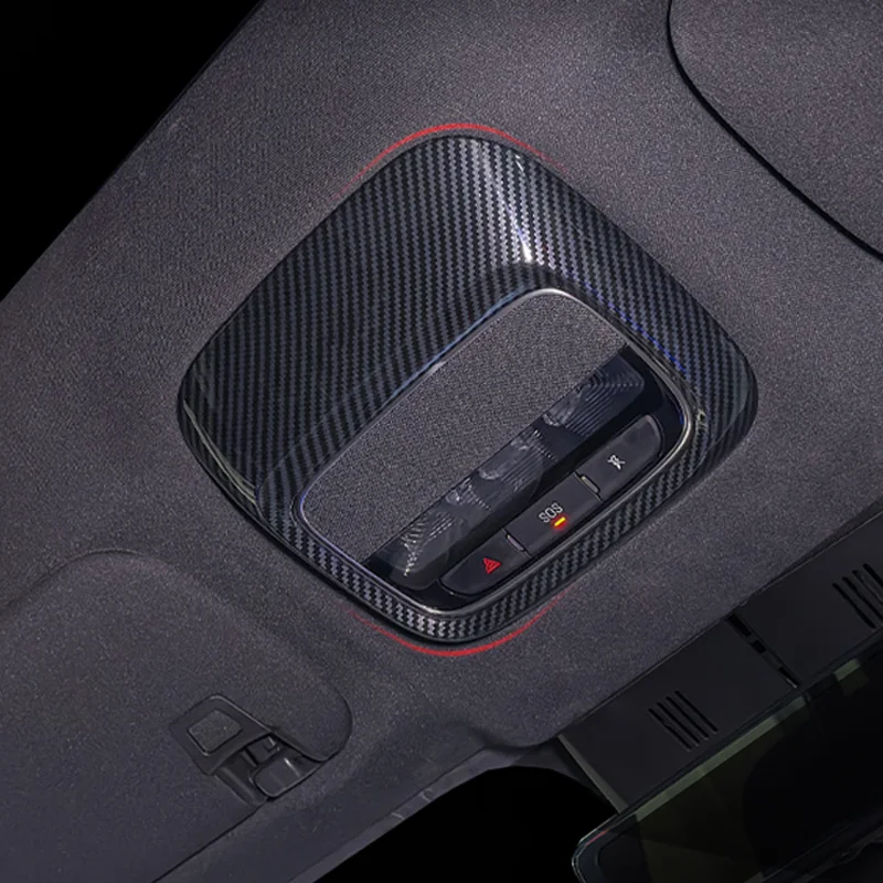 For Xpeng G6 2023-24 ABS Carbon Fiber/Wood Grain Car Roof Reading Light Frame Trims  Accessories