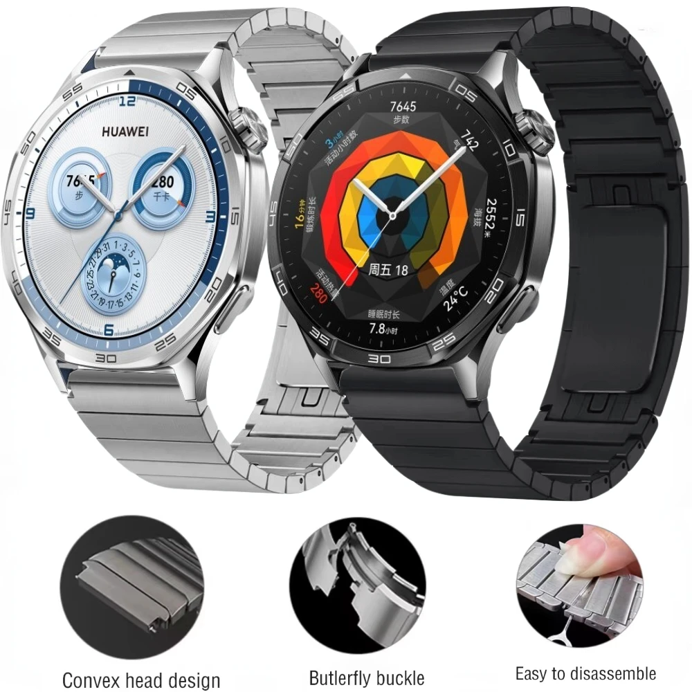 

22mm Stainless Steel Strap For Huawei Watch GT5 4 GT 3 2 46mm/5 4 Pro Metal Band for Amazfit GTR 47mm/Samsung Watch 3 45mm Belt