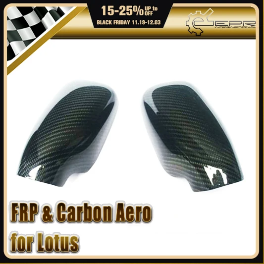 

Car-styling For Lotus Elise Exige S2 Carbon Fiber Mirror Cover Glossy Fibre Finish Side Glass Exterior Racing Auto Body Kit Trim