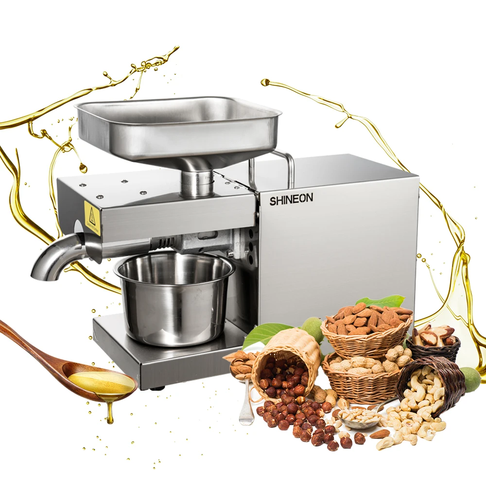 SUSWEETLIFE-prensa de aceite de acero inoxidable M9 para el hogar, prensa de aceite doméstica pequeña, completamente automática, caliente y fría,