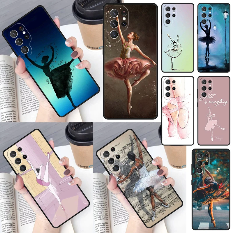 Ballerina Ballet Dance Girl Phone Case for Samsung Galaxy S26 Ultra S25 S24 S23 S22 S21 S20 Note10 Plus FE Cover Luxury