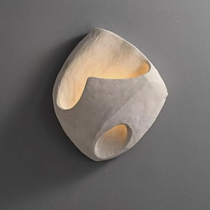 Japan Wabi Sabi Style Simple Concrete Wall Lamp Creative Designer Artist Residence Hotel Store Background Wall Indoor Use