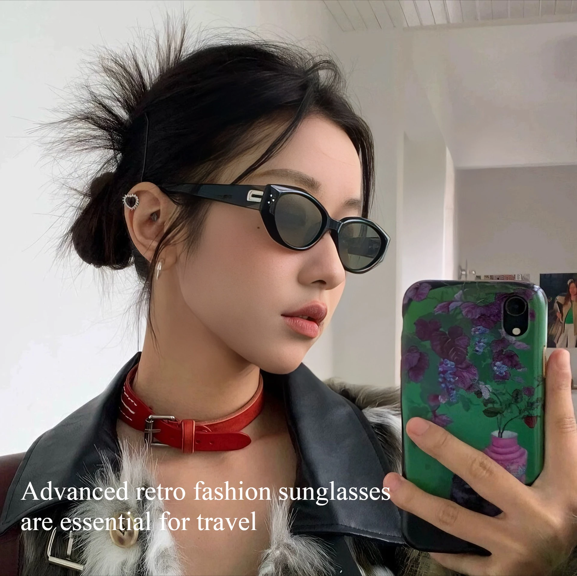 

Fashionable men's women's sunglasses vintage fashion high-end sun protection sunglasses for mountaineering tourism and beach use