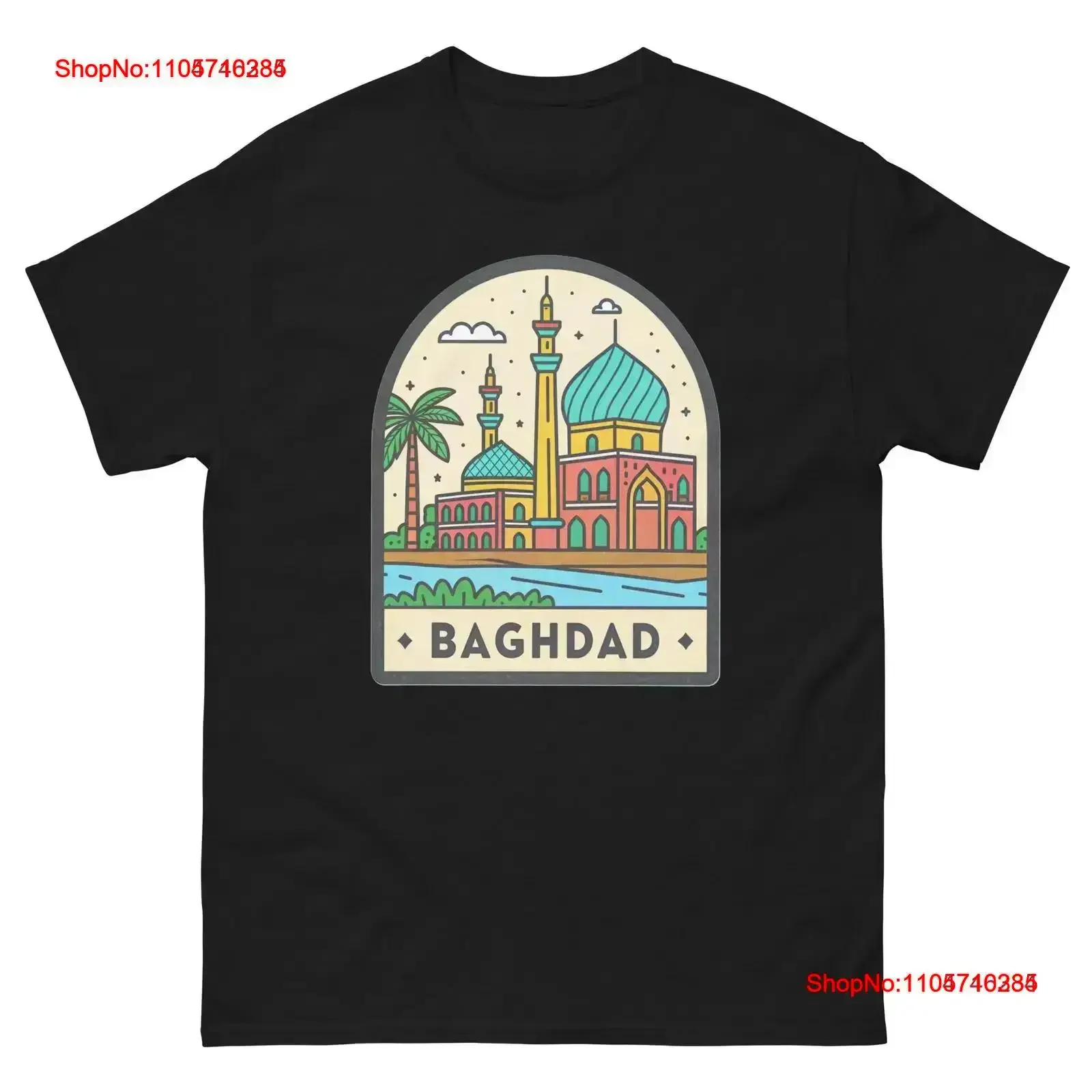 Baghdad World Travel Urban Area City T Shirt vintage Washed Breathable Slightly homme designer clothes graphic vintage Washed